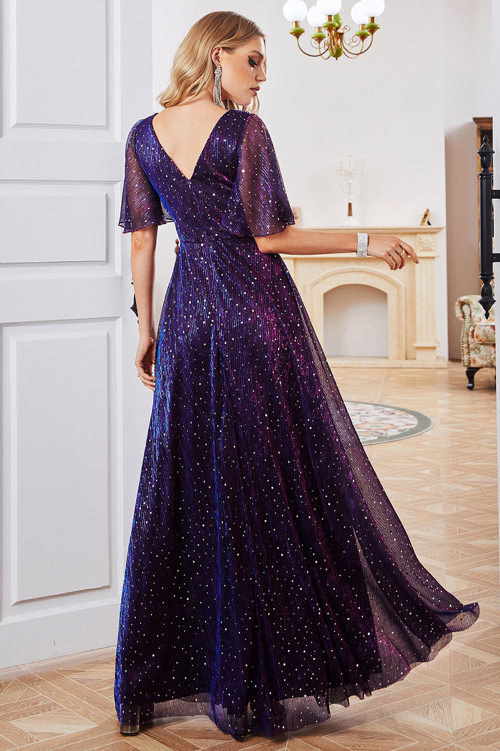 purple sparkle dress